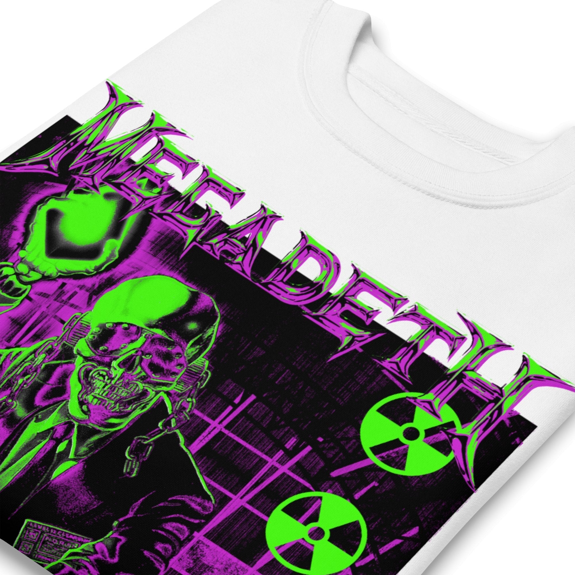 Megadeth Neon Rust in Peace Jumbo Print Sweatshirt T-Shirts, Hoodie | CiraTrend.com (Image 2)