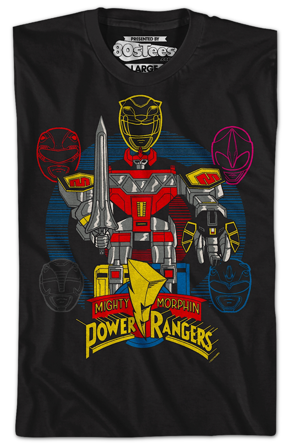 Megazord Mighty Morphin Power Rangers T-Shirt Hoodie, Sweatshirt | CiraTrend.com (Image 2)