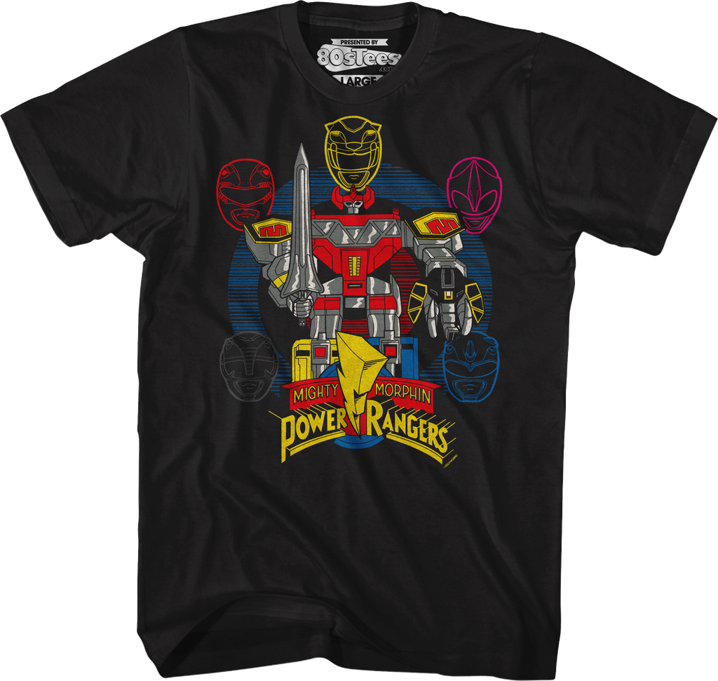 Megazord Mighty Morphin Power Rangers T-Shirt Hoodie, Sweatshirt | CiraTrend.com (Image 1)