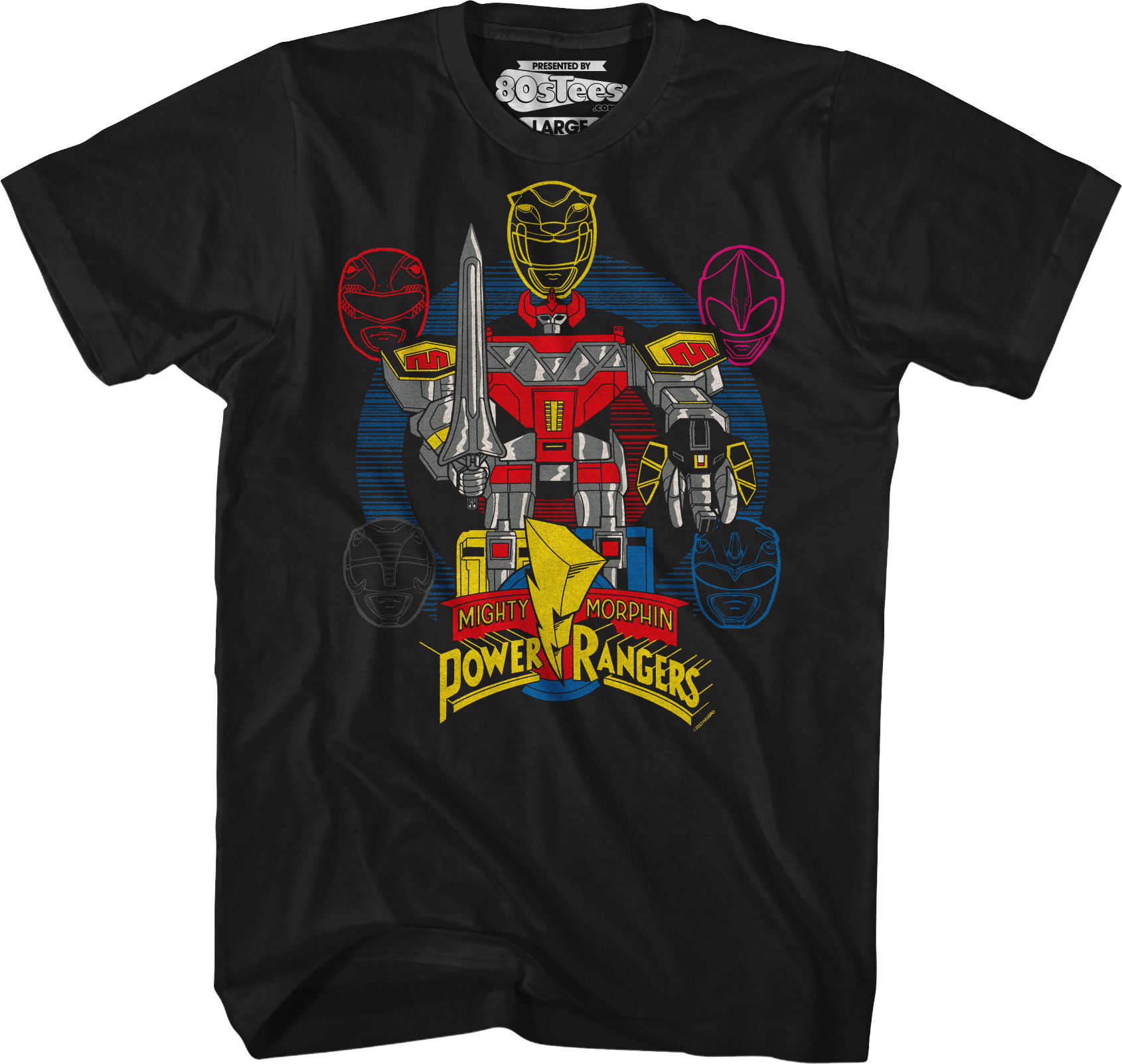 Megazord Mighty Morphin Power Rangers T-Shirt Hoodie, Sweatshirt | CiraTrend.com (Image 1)