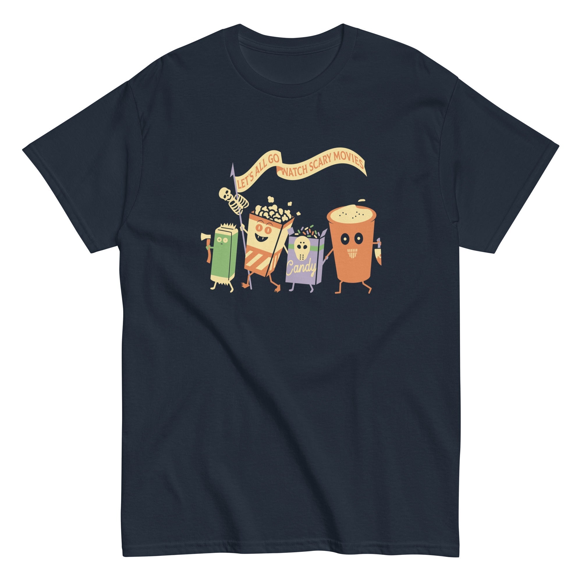 Let's All Go Watch Scary Movies Men's Classic Tee