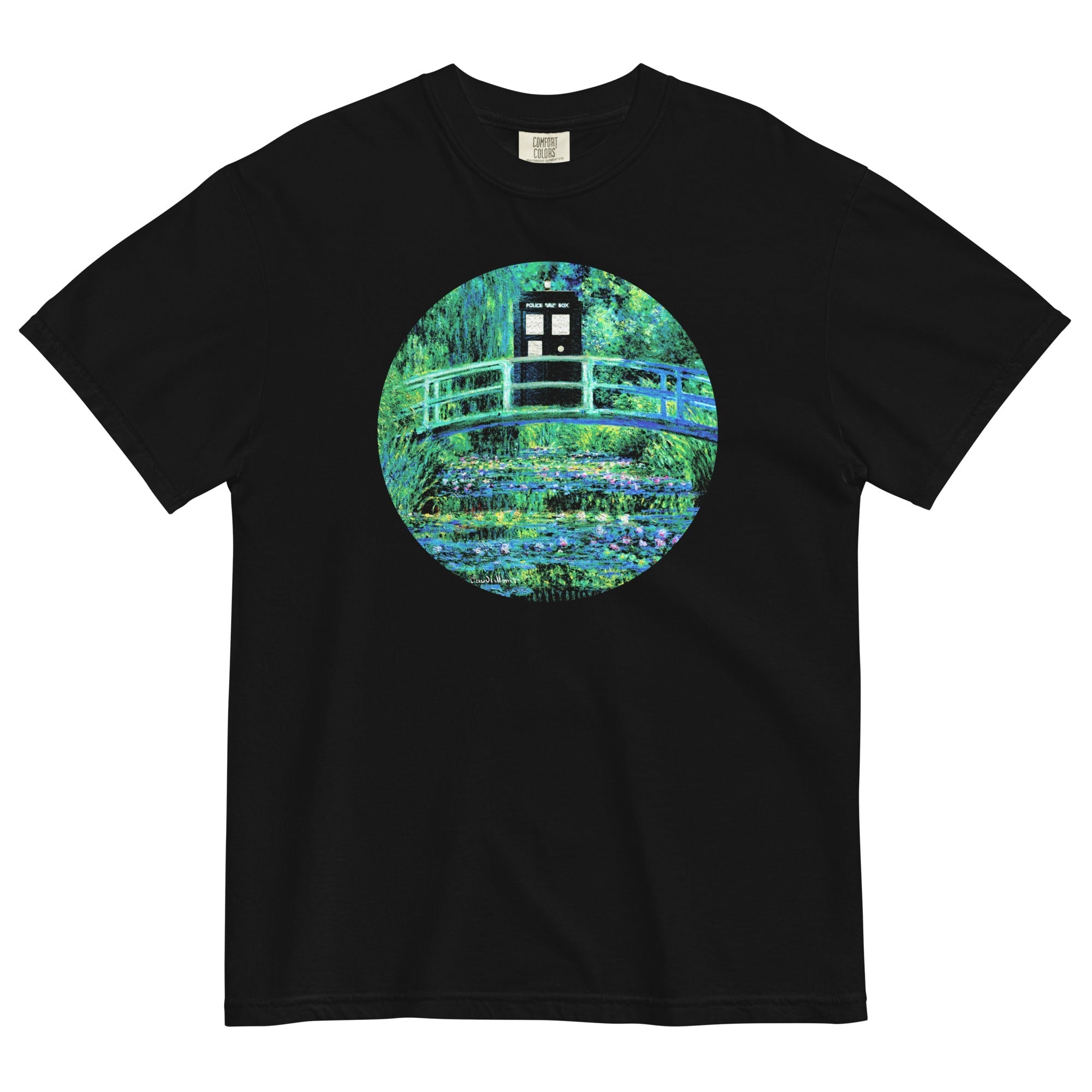 Water Lilies Police Box Men's Relaxed Fit Tee
