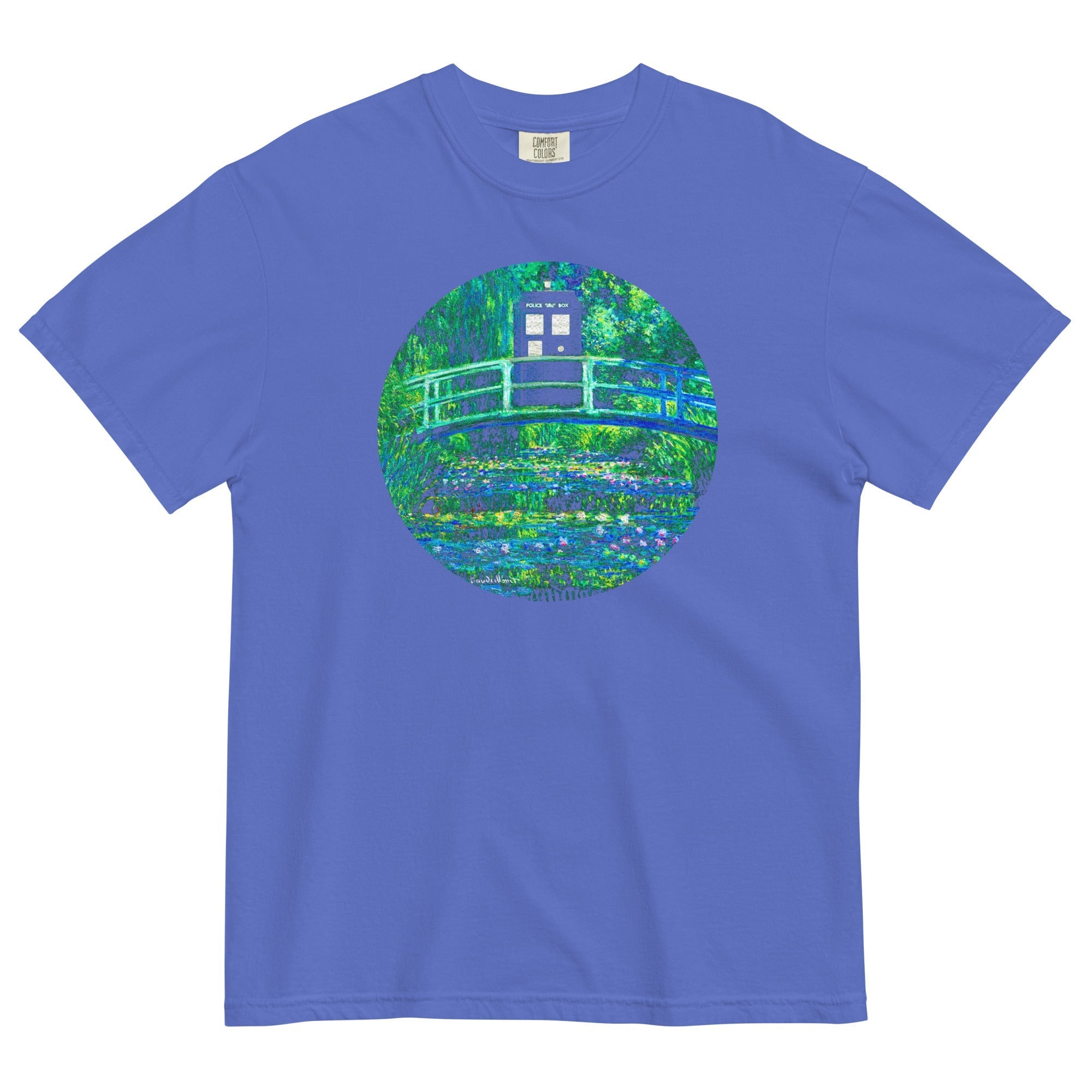 Water Lilies Police Box Men's Relaxed Fit Tee