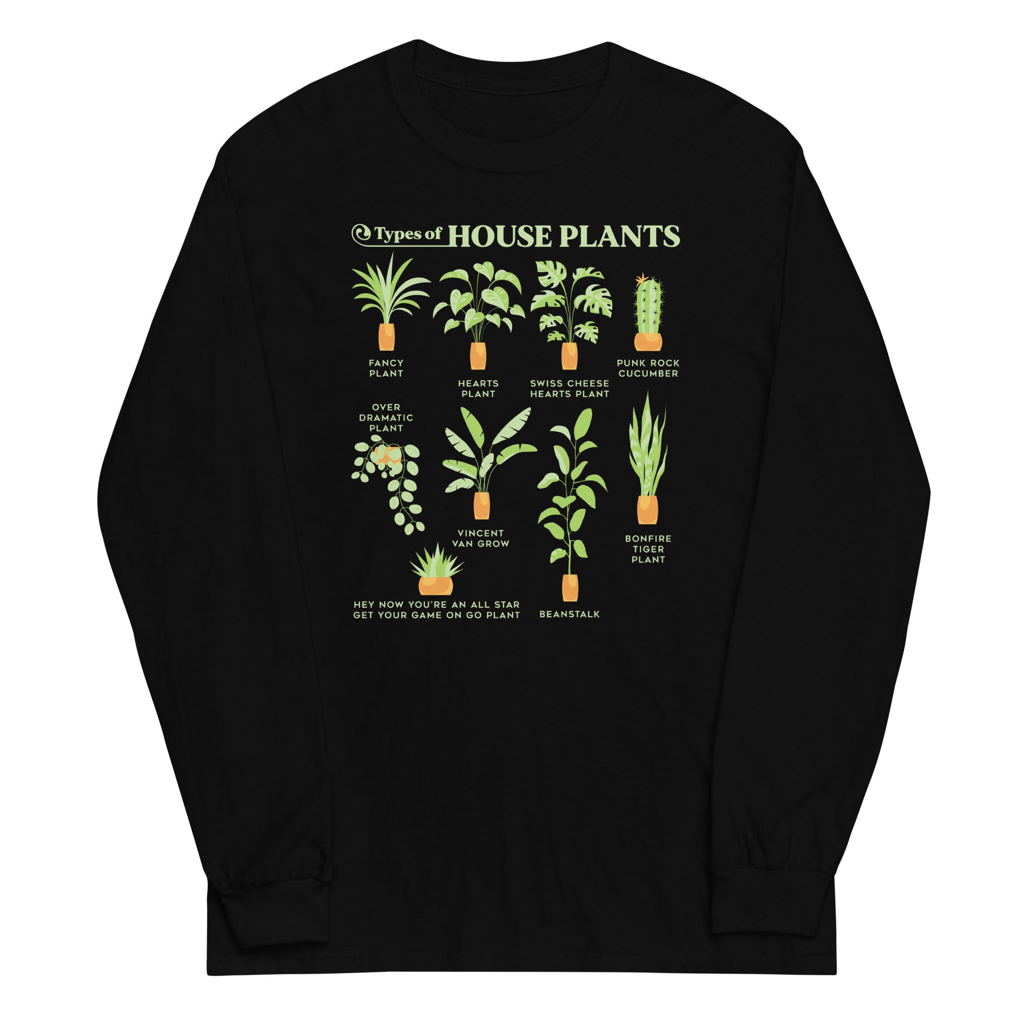 Types Of House Plants Unisex Long Sleeve Tee
