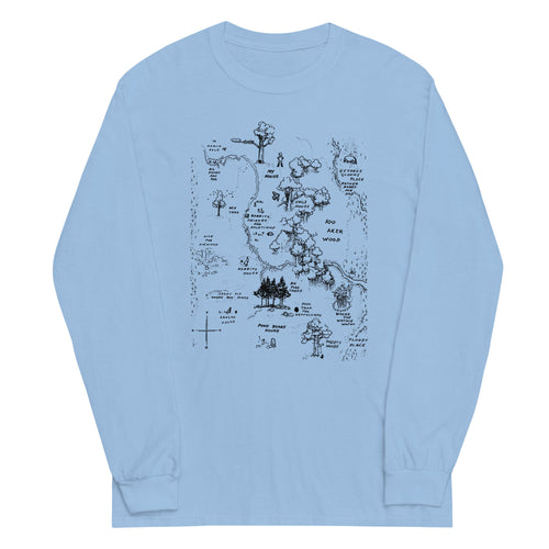 100 Acre Map Unisex Long Sleeve Tee