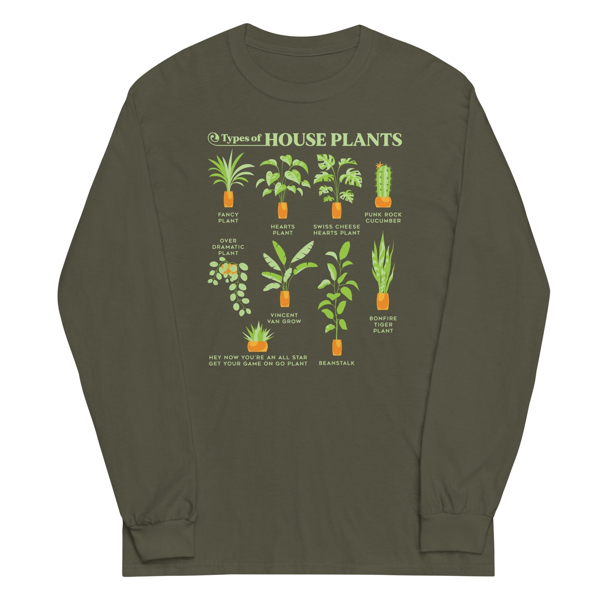 Types Of House Plants Unisex Long Sleeve Tee