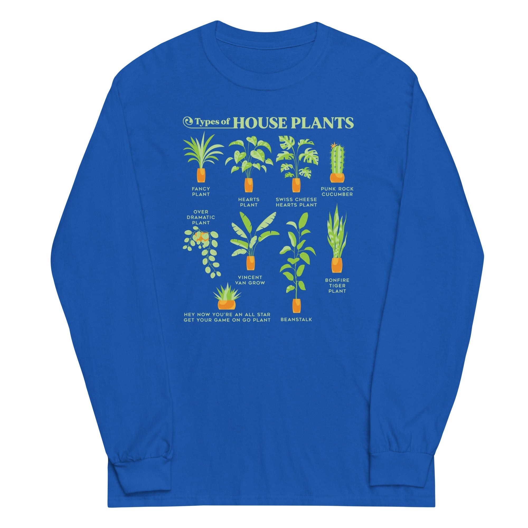 Types Of House Plants Unisex Long Sleeve Tee