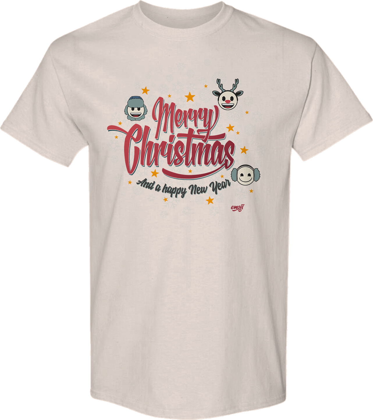 Merry Christmas And A Happy New Year Emoji T-Shirt