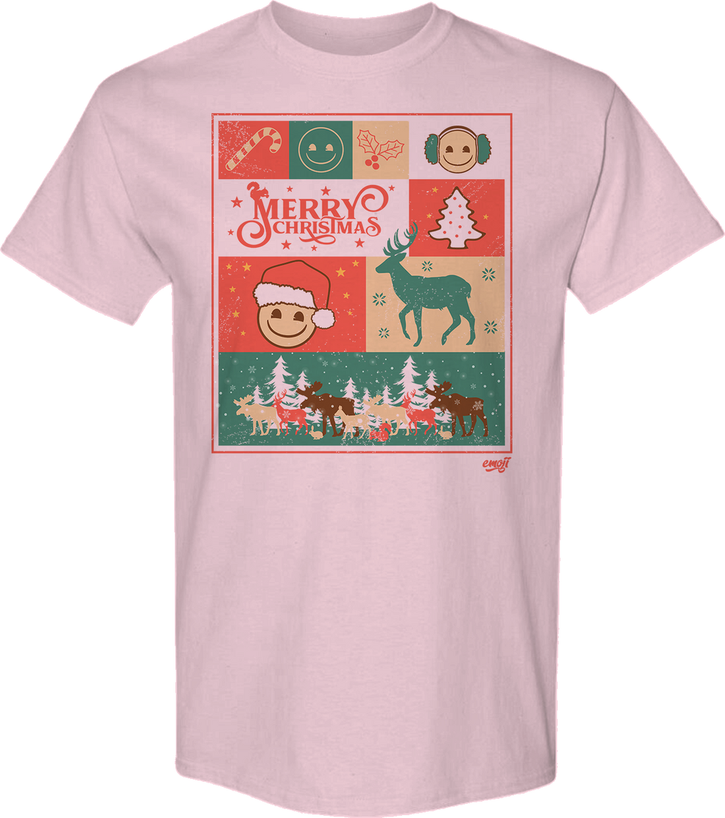 Merry Christmas Collage Emoji T-Shirt Hoodie, Sweatshirt | CiraTrend.com (Image 1)
