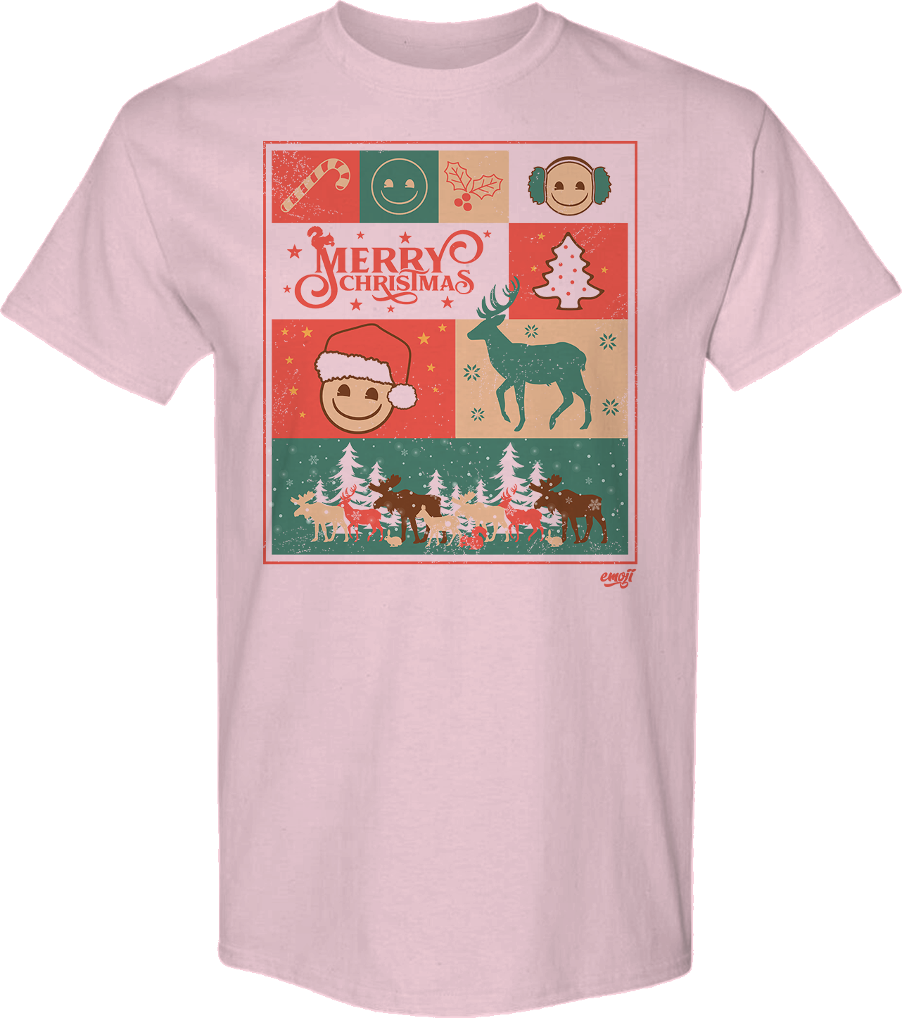 Merry Christmas Collage Emoji T-Shirt Hoodie, Sweatshirt | CiraTrend.com (Image 1)