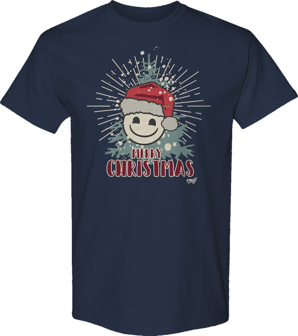 Merry Christmas Smiley Face Emoji T-Shirt Hoodie, Sweatshirt | CiraTrend.com (Image 1)