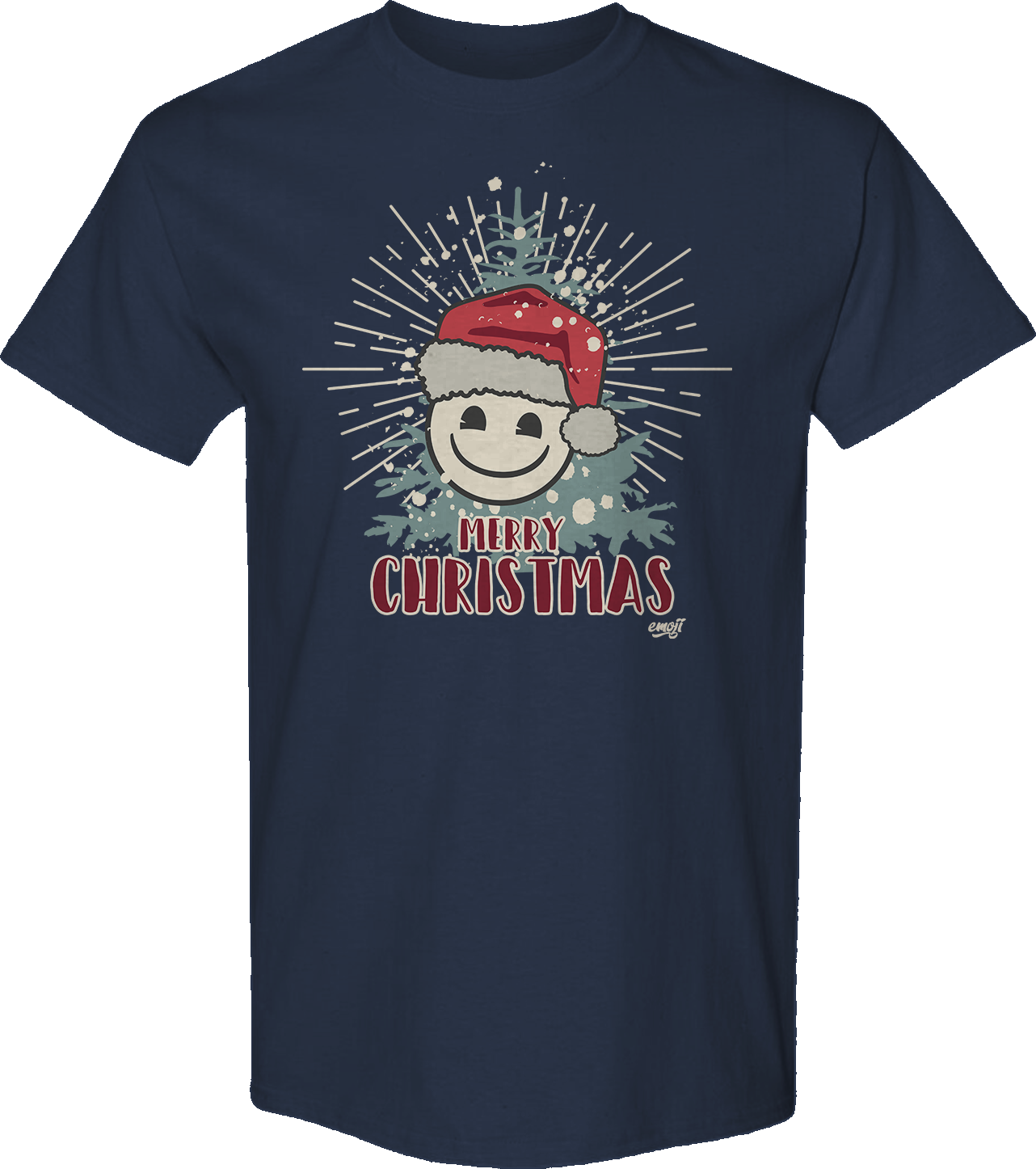 Merry Christmas Smiley Face Emoji T-Shirt Hoodie, Sweatshirt | CiraTrend.com (Image 1)