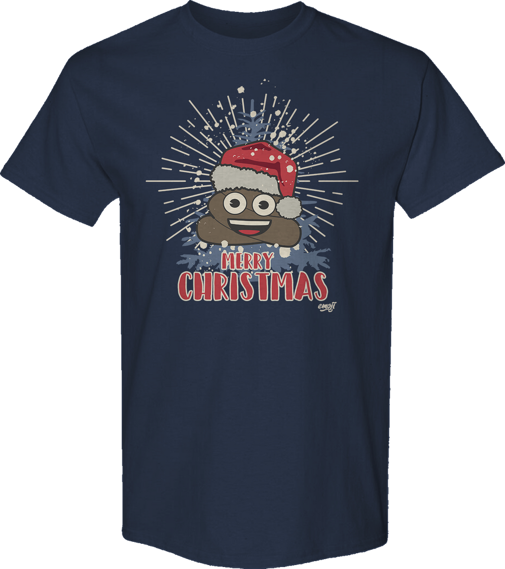 Merry Christmas Smiling Poo Emoji T-Shirt Hoodie, Sweatshirt | CiraTrend.com (Image 1)