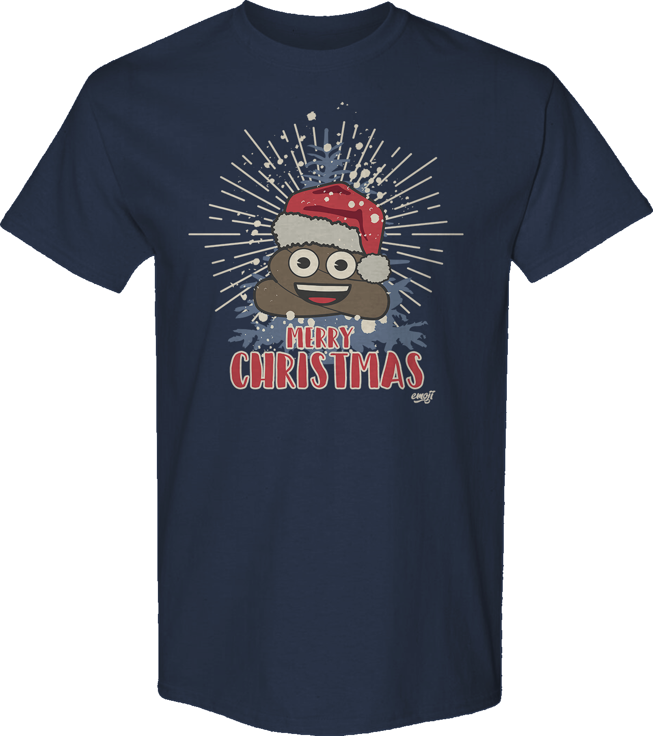 Merry Christmas Smiling Poo Emoji T-Shirt Hoodie, Sweatshirt | CiraTrend.com (Image 1)