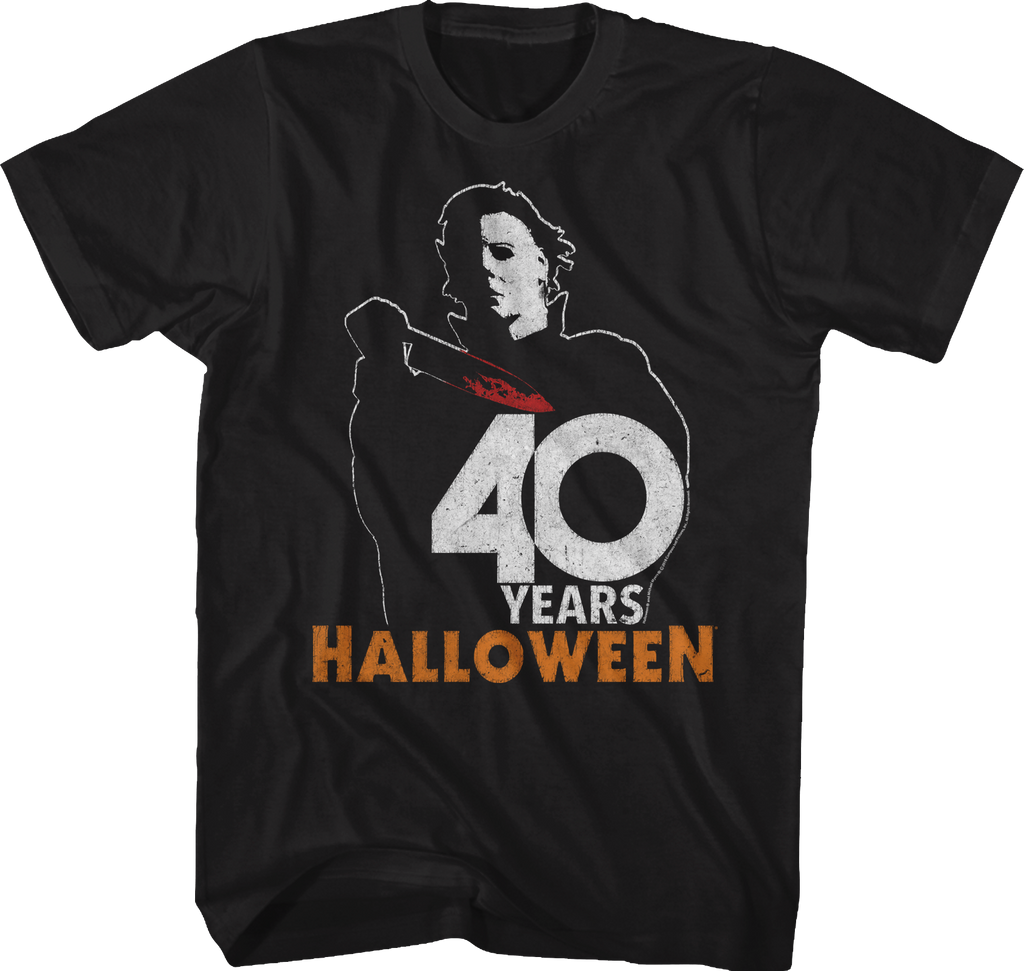 Michael Myers 40 Years Halloween T-Shirt Hoodie, Sweatshirt | CiraTrend.com (Image 1)