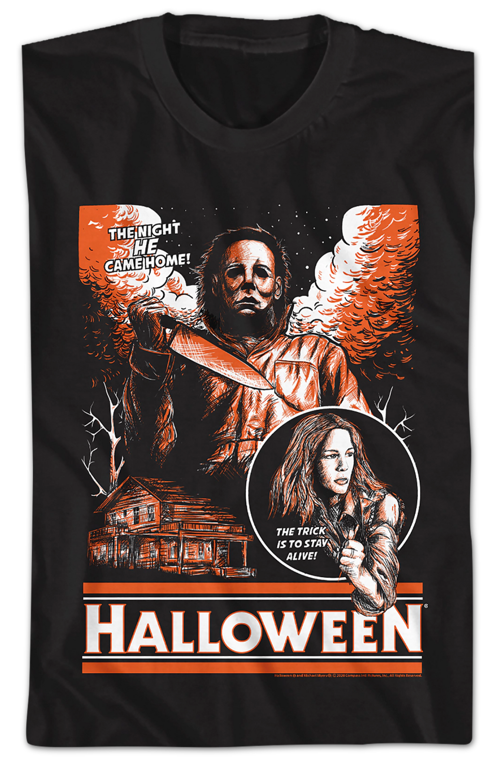 Michael Myers And Laurie Strode Halloween T-Shirt Hoodie, Sweatshirt | CiraTrend.com (Image 2)