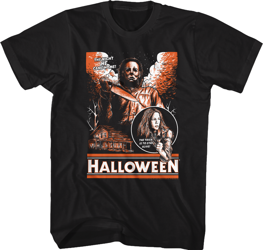 Michael Myers And Laurie Strode Halloween T-Shirt Hoodie, Sweatshirt | CiraTrend.com (Image 1)