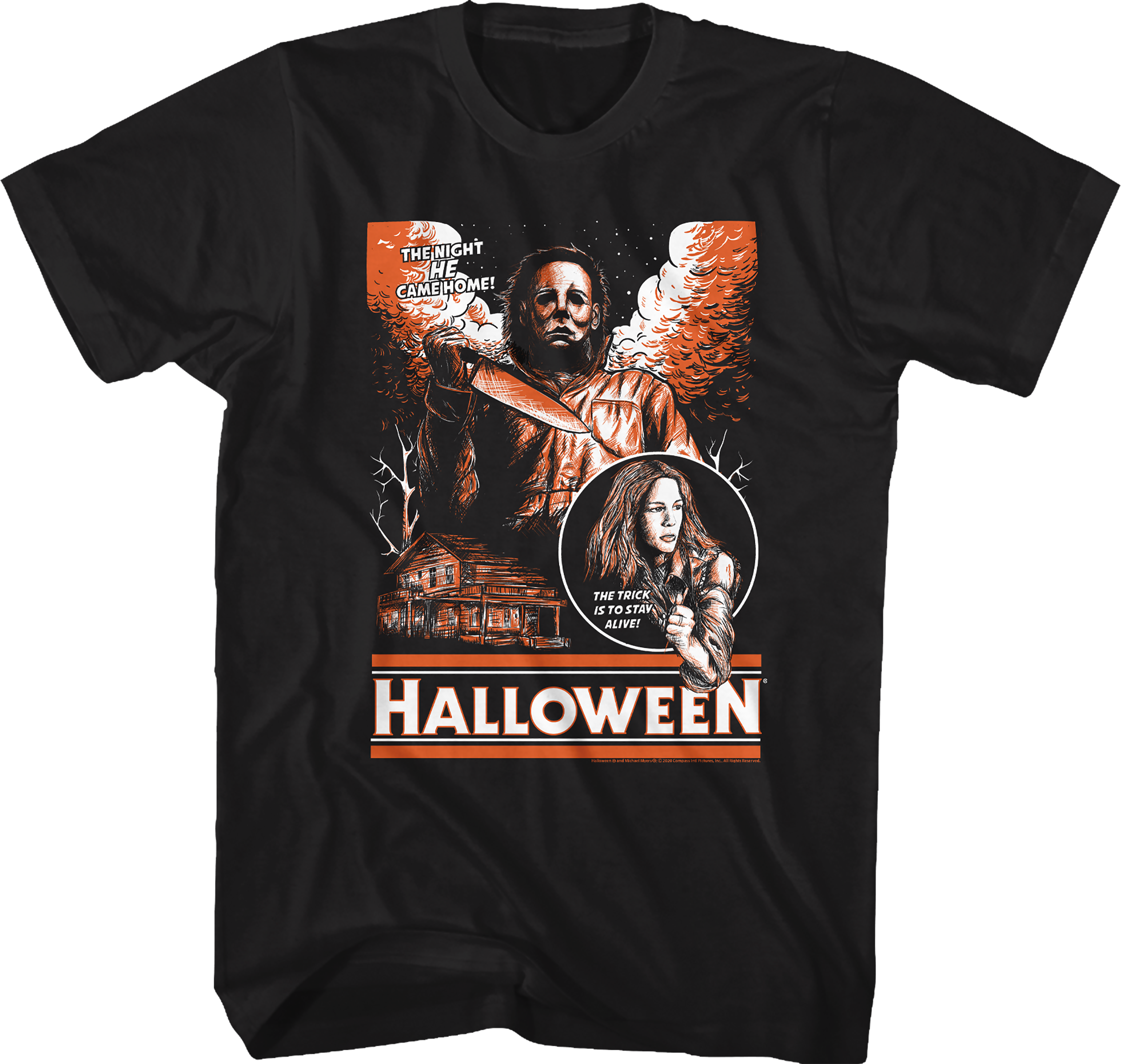 Michael Myers And Laurie Strode Halloween T-Shirt Hoodie, Sweatshirt | CiraTrend.com (Image 1)