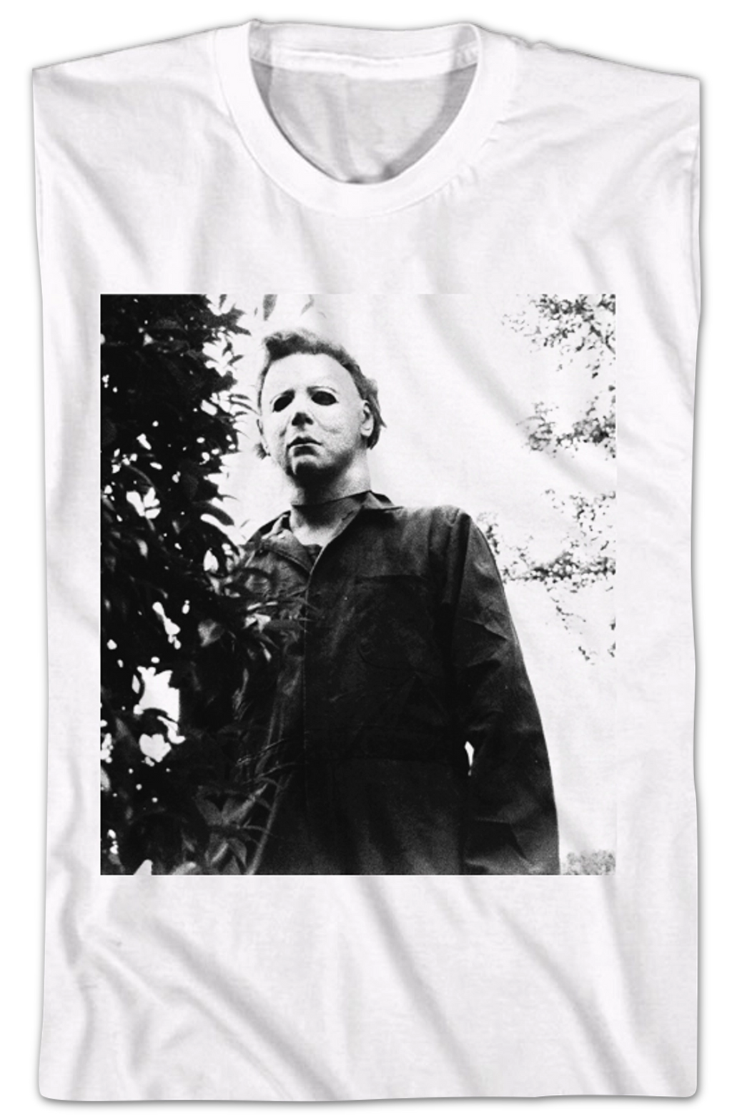 Michael Myers Black And White Photo Halloween T-Shirt Hoodie, Sweatshirt | CiraTrend.com (Image 2)