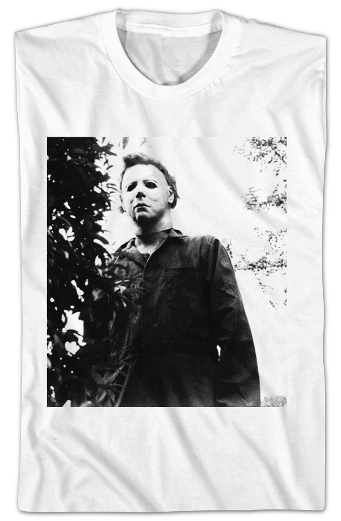Michael Myers Black And White Photo Halloween T-Shirt Hoodie, Sweatshirt | CiraTrend.com (Image 2)