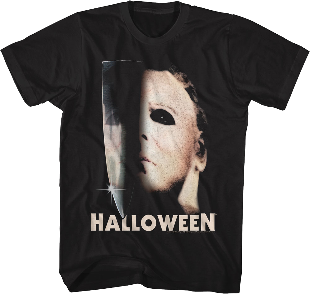 Michael Myers Knife & Mask Halloween T-Shirt Hoodie, Sweatshirt | CiraTrend.com (Image 1)