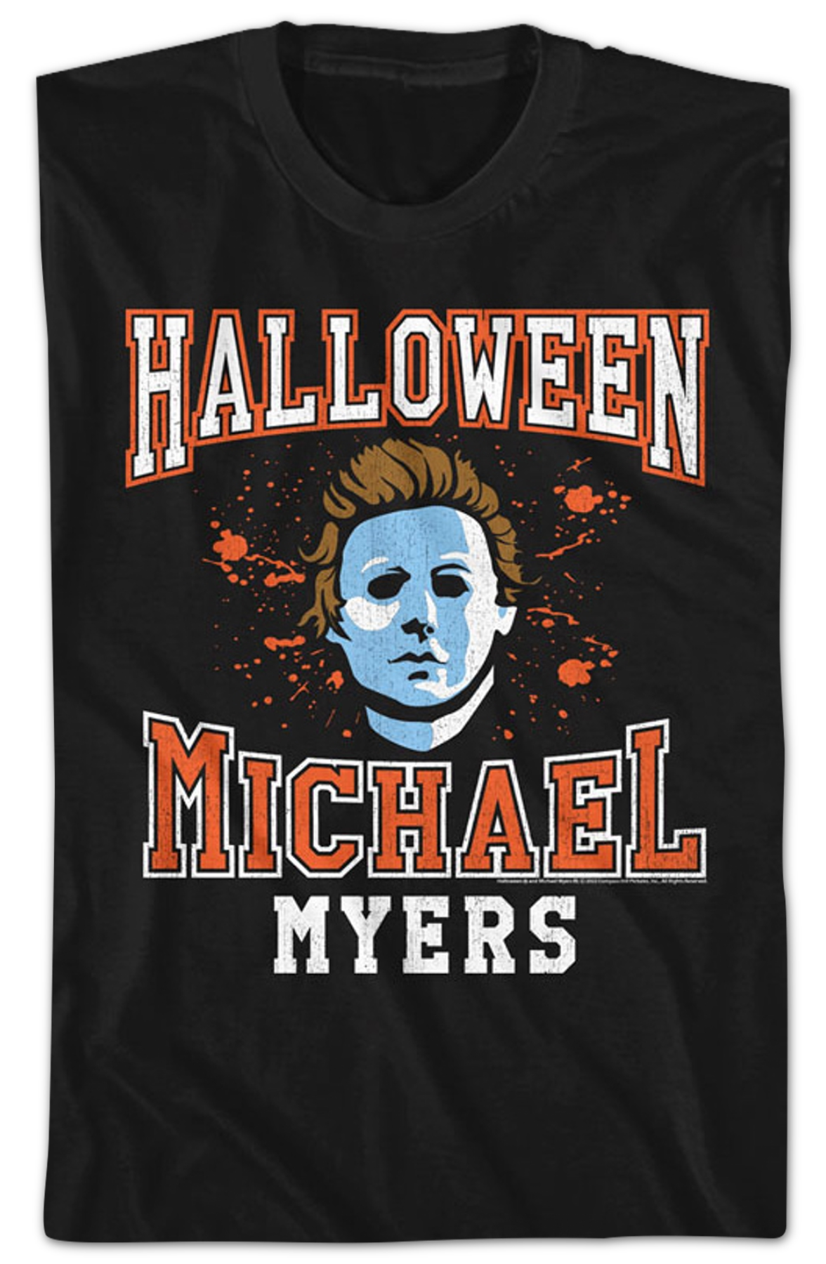 Michael Myers Mask Varsity Logo Halloween T-Shirt Hoodie, Sweatshirt | CiraTrend.com (Image 2)