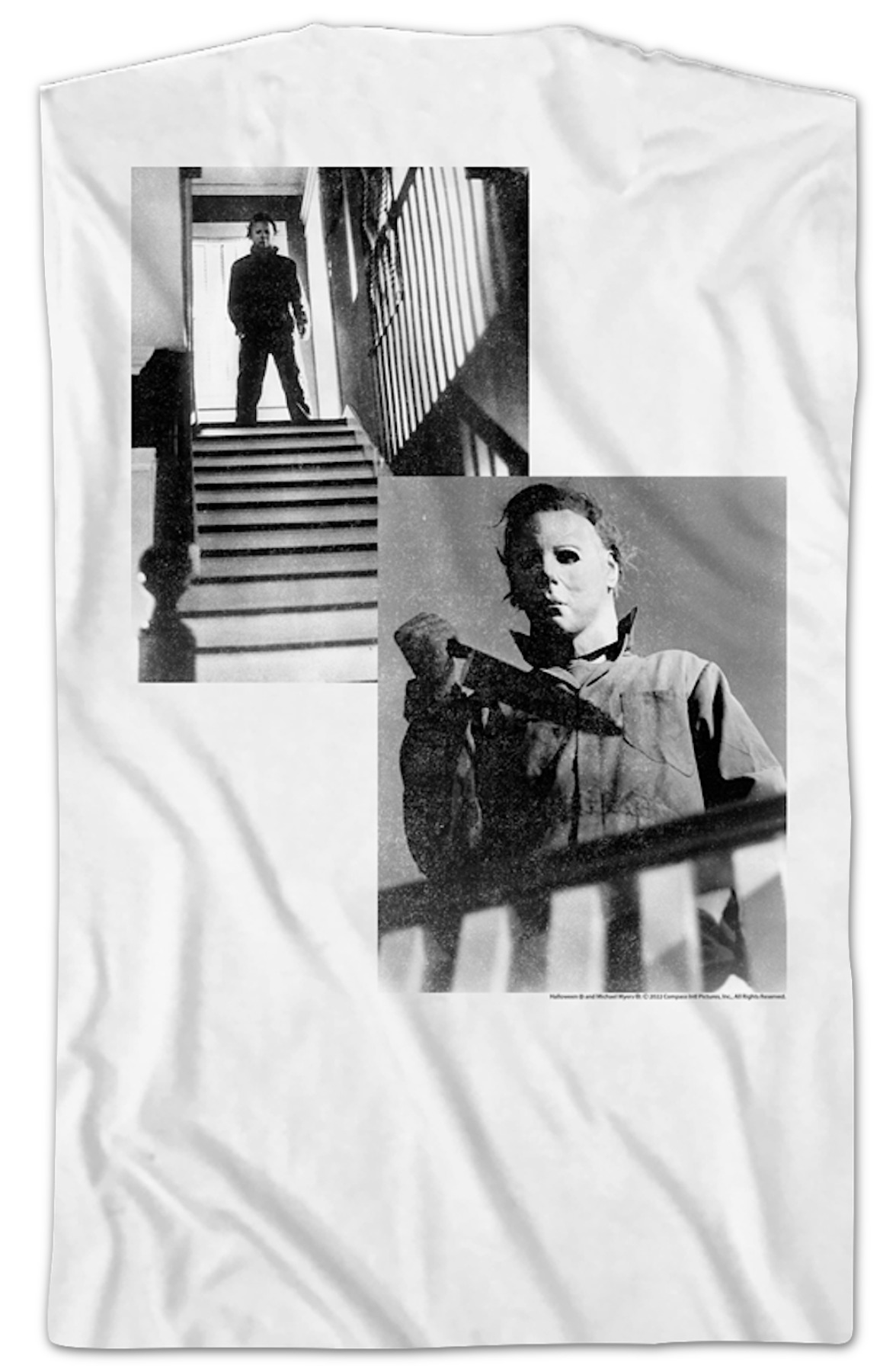 Michael Myers Staircase Photos Halloween T-Shirt Hoodie, Sweatshirt | CiraTrend.com (Image 2)