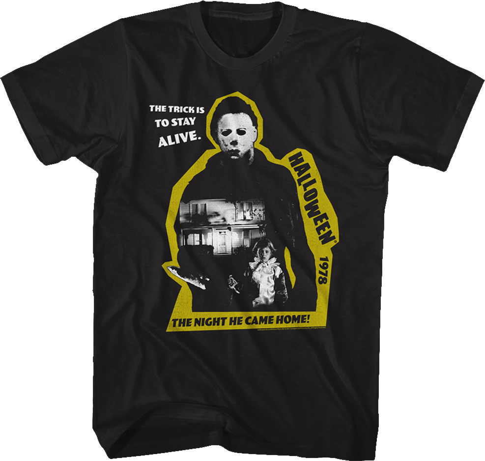 Michael Myers The Shape Cut Out Halloween T-Shirt Hoodie, Sweatshirt | CiraTrend.com (Image 1)