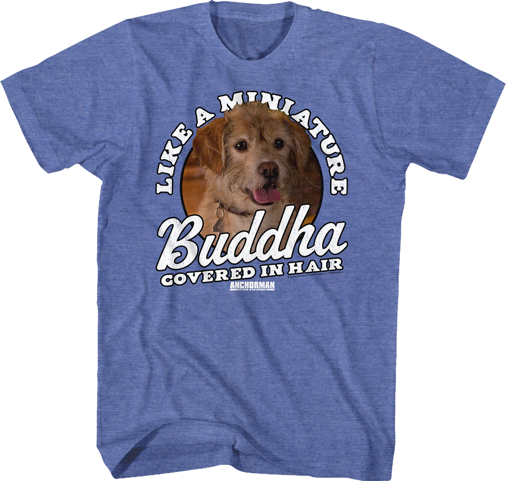 Miniature Buddha Covered In Hair Anchorman T-Shirt Hoodie, Sweatshirt | CiraTrend.com (Image 1)