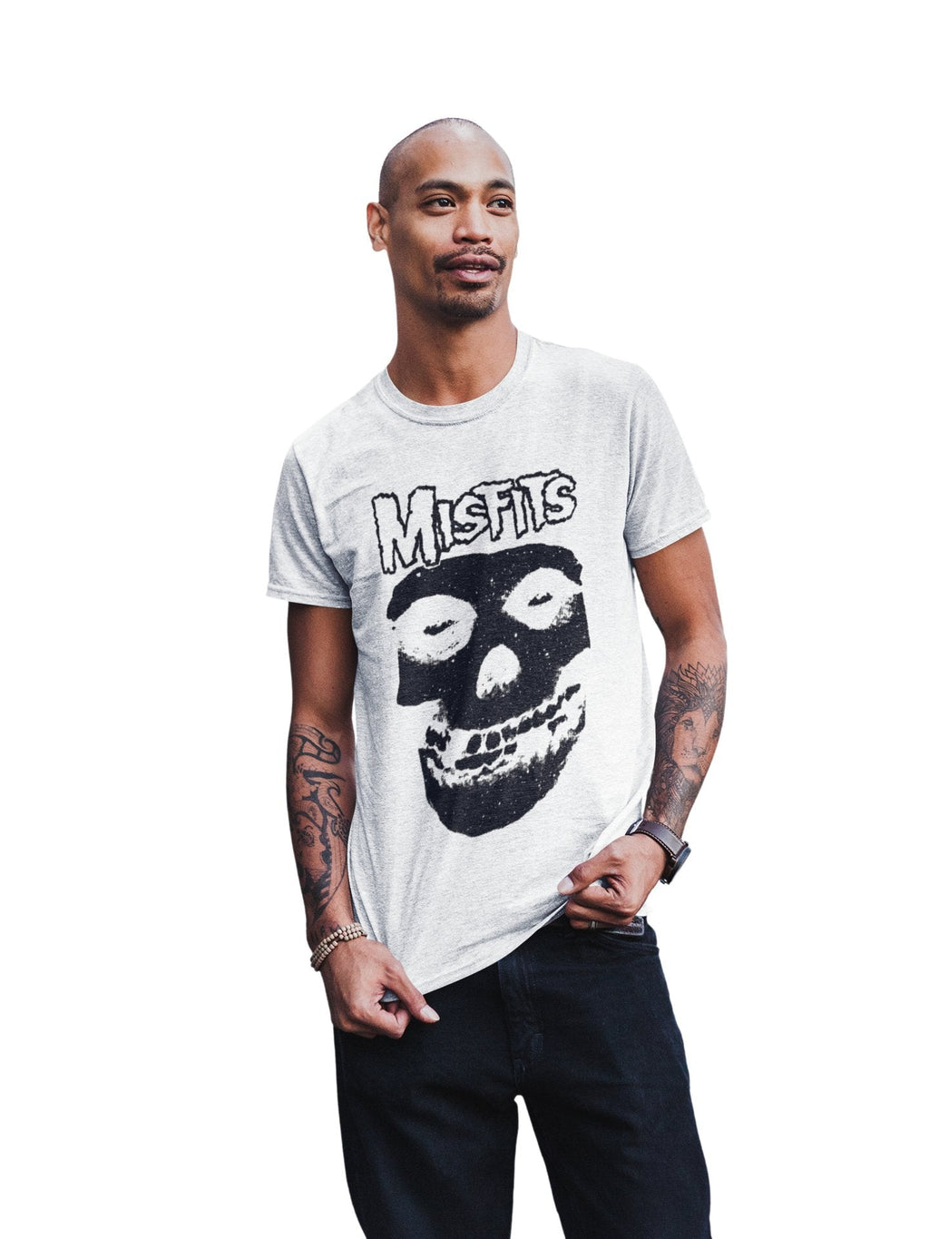 Misfits Black Skull Jumbo Print T-shirt Hoodie, Sweatshirt | CiraTrend.com (Image 2)