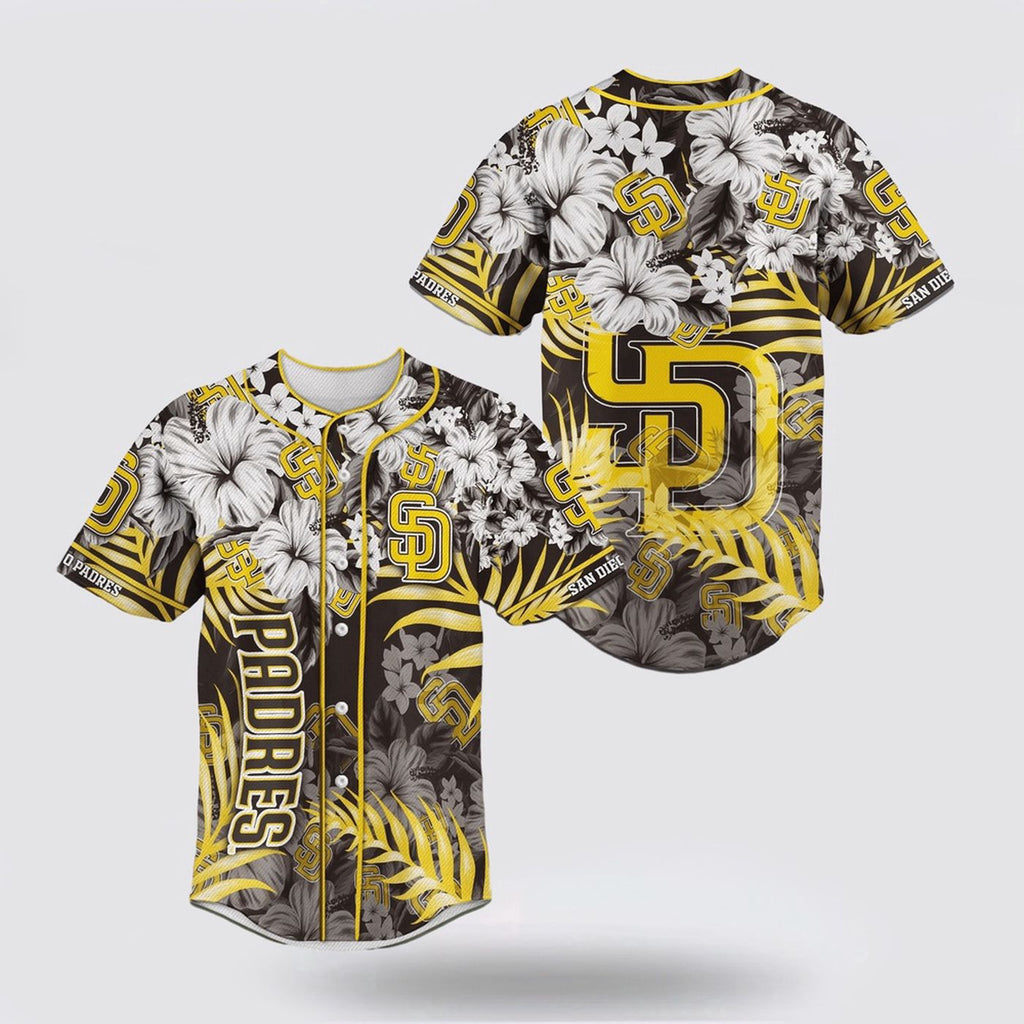 Flower-Inspired MLB San Diego Padres Baseball Jersey for Fans - Stylish & Authentic - Gift for Men Women - lylyprint.com