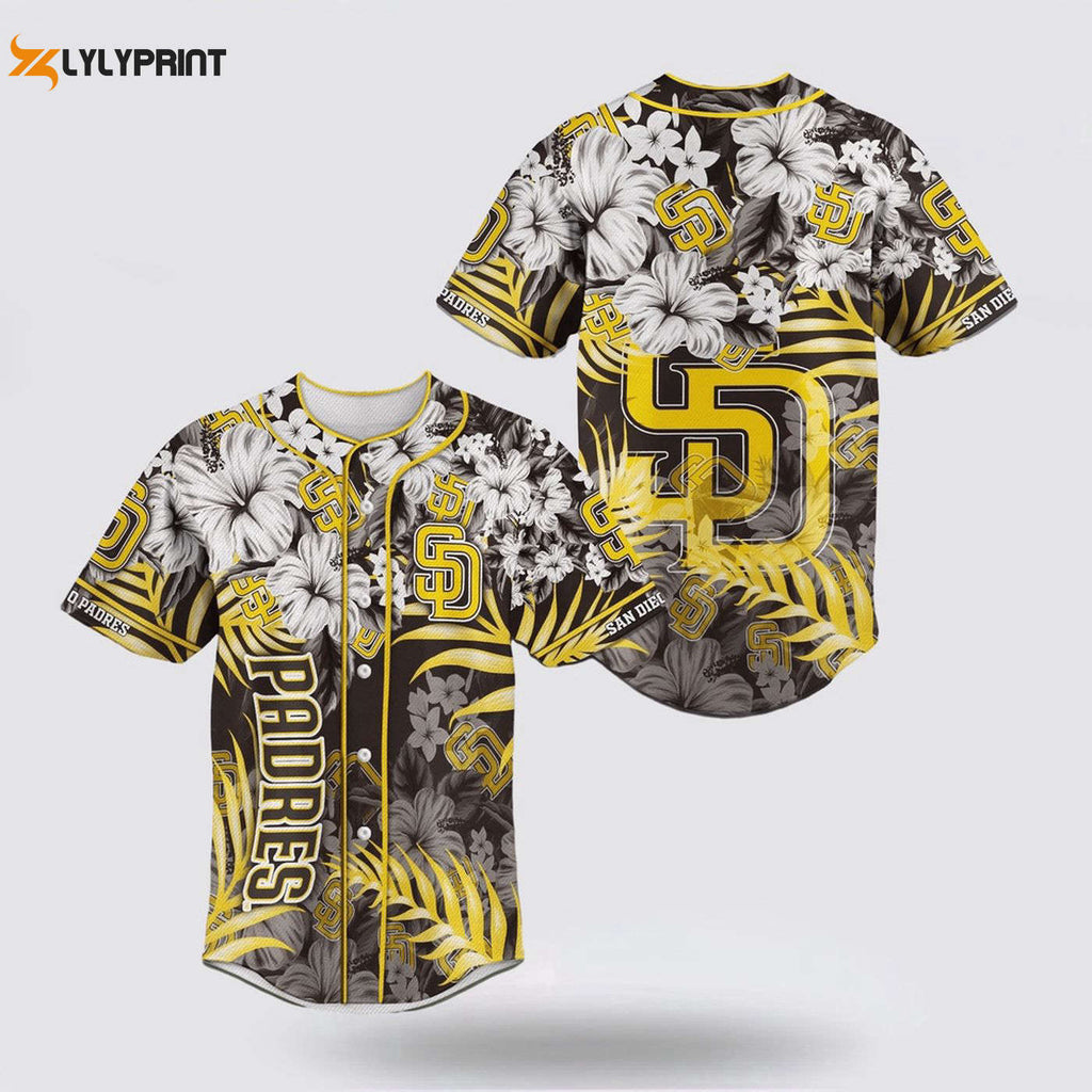 Flower-Inspired MLB San Diego Padres Baseball Jersey for Fans - Stylish & Authentic - Gift for Men Women - lylyprint.com