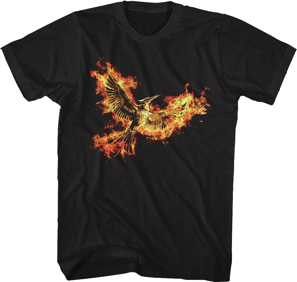 Mockingjay Fire Flight Hunger Games T-Shirt Hoodie, Sweatshirt | CiraTrend.com (Image 1)