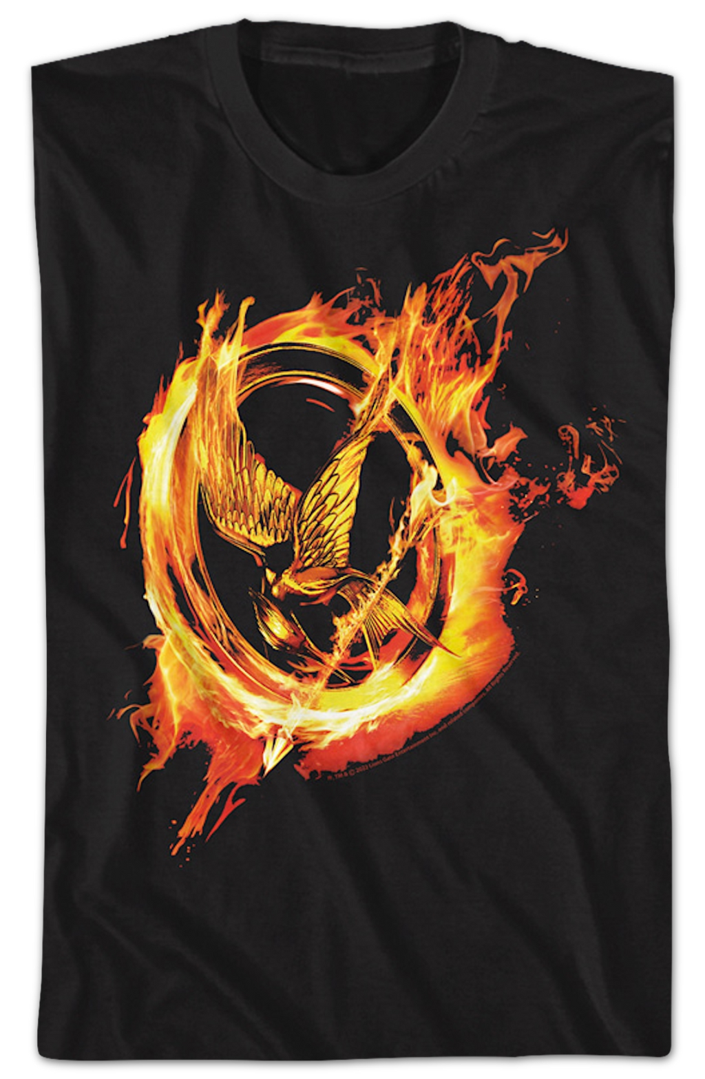 Mockingjay Flames Hunger Games T-Shirt Hoodie, Sweatshirt | CiraTrend.com (Image 2)