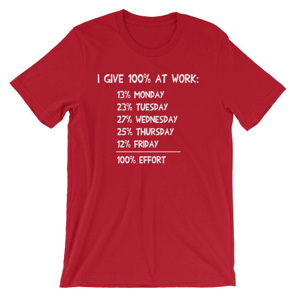 I Give 100% At Work T-Shirt (Unisex) Hoodie, Sweatshirt | CiraTrend.com (Image 1)