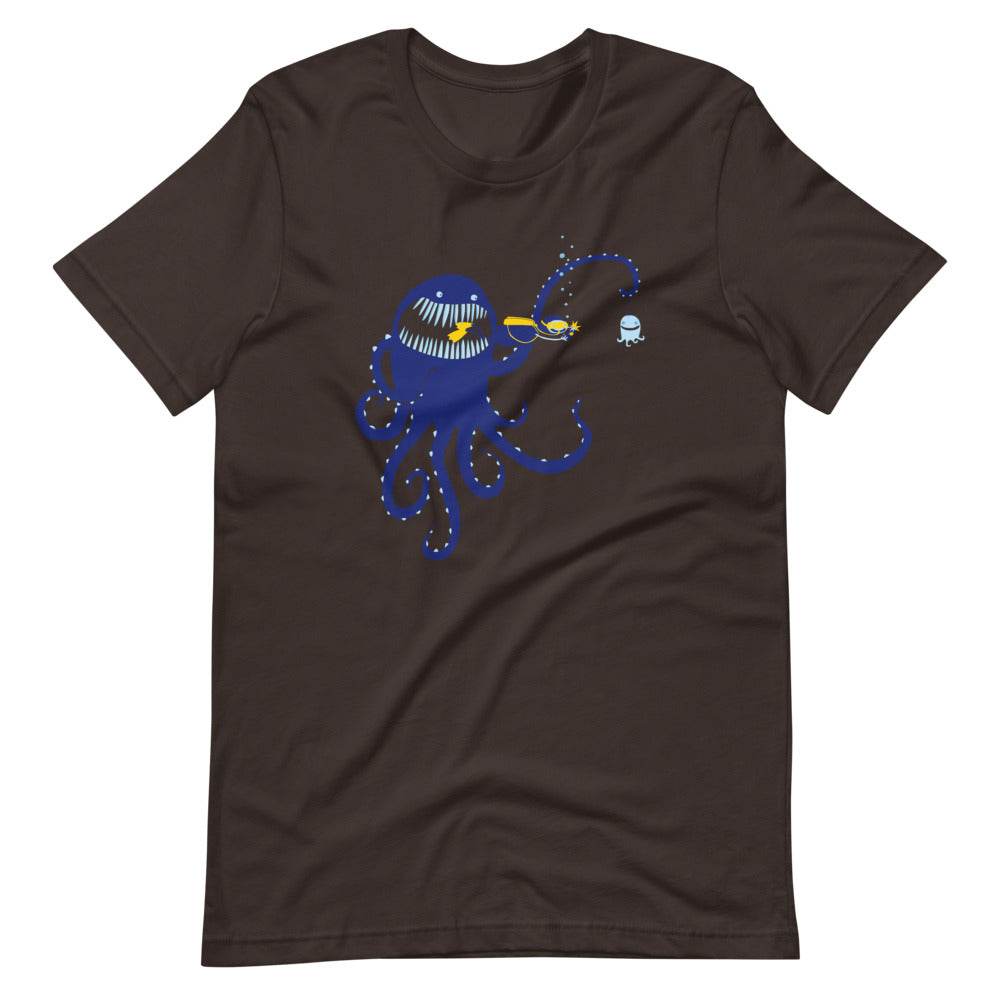 Tourism (Octopus vs. Diver) T-Shirt (Unisex) Hoodie, Sweatshirt | CiraTrend.com (Image 3)