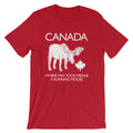 Canada: Where Fast Food Means A Running Moose T-Shirt (Unisex) Hoodie, Sweatshirt | CiraTrend.com (Image 1)