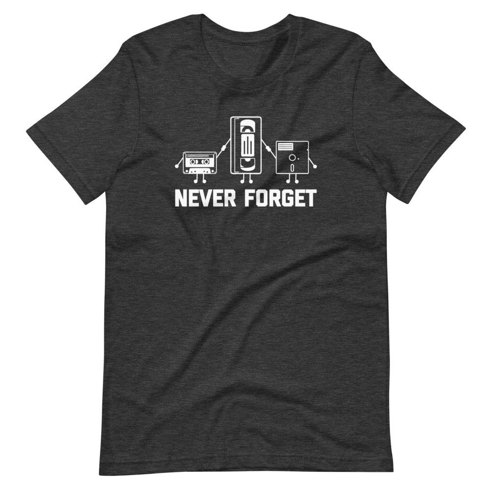 Never Forget (Cassette Tape, VHS, Floppy Disk) T-Shirt (Unisex) Hoodie, Sweatshirt | CiraTrend.com (Image 1)