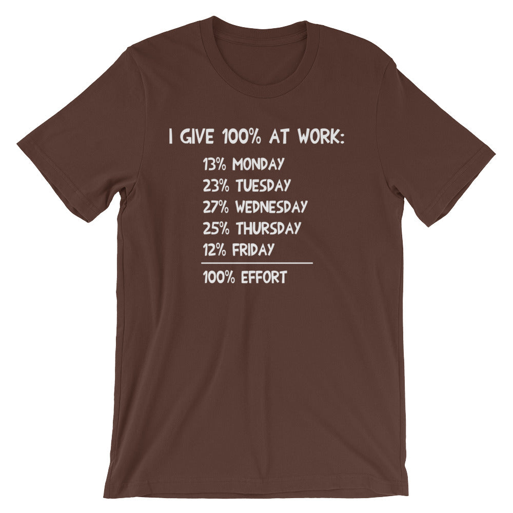 I Give 100% At Work T-Shirt (Unisex) Hoodie, Sweatshirt | CiraTrend.com (Image 3)