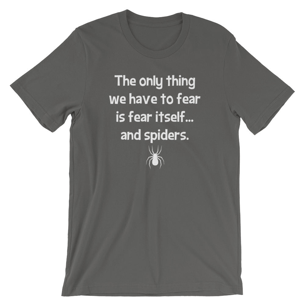 The Only Thing We Have To Fear Is Fear Itself (And Spiders) T-Shirt (Unisex) Hoodie, Sweatshirt | CiraTrend.com (Image 1)