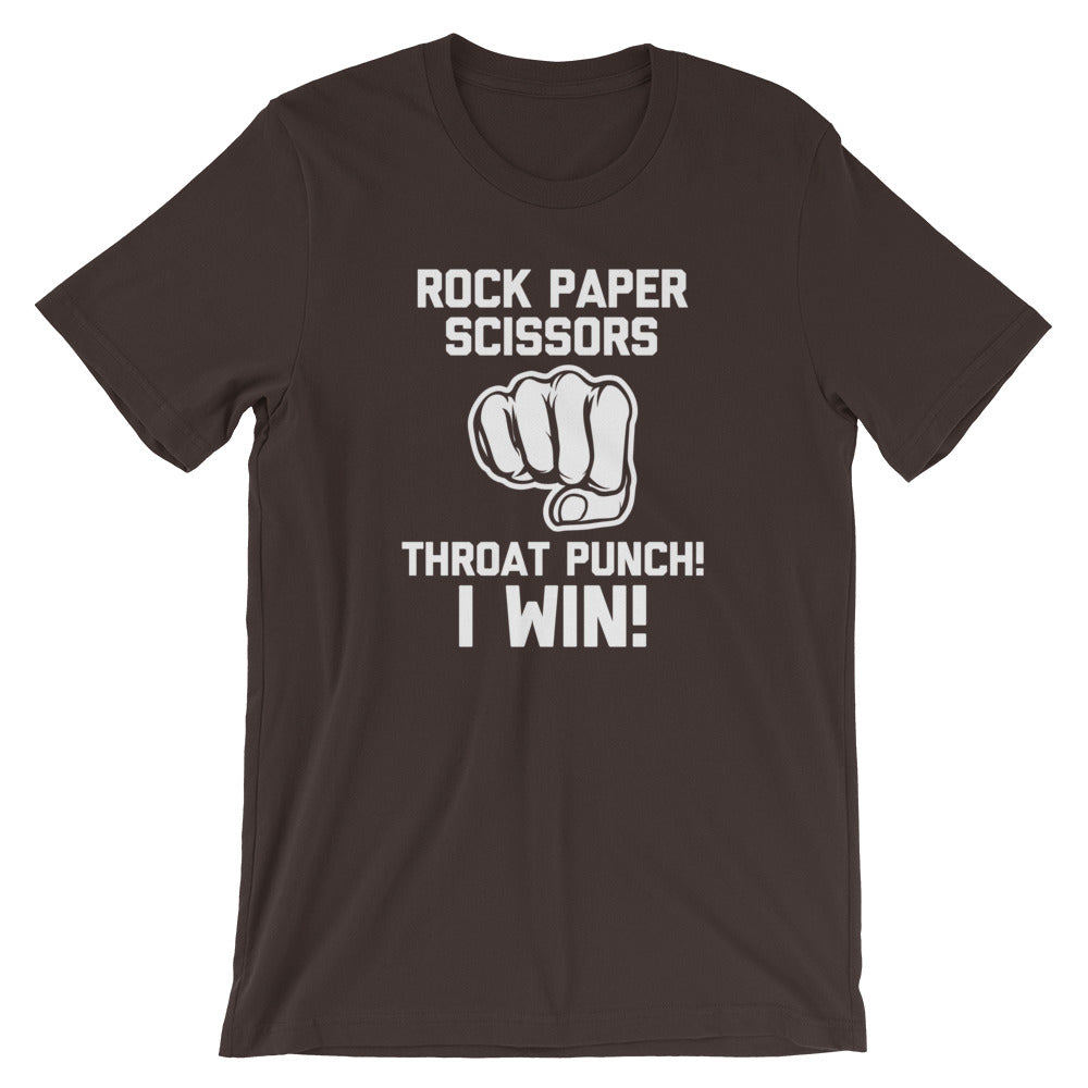 Rock Paper Scissors Throat Punch, I Win T-Shirt (Unisex) Hoodie, Sweatshirt | CiraTrend.com (Image 3)