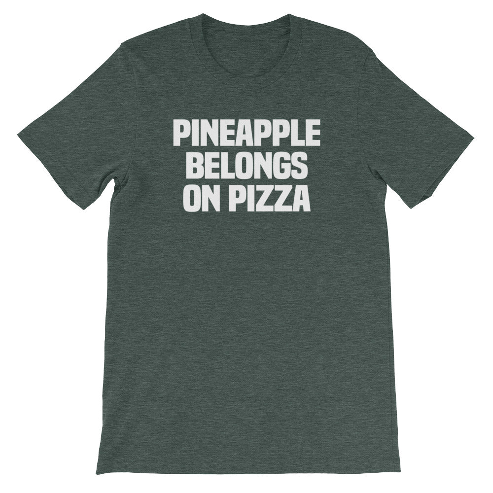 Pineapple Belongs On Pizza T-Shirt (Unisex) Hoodie, Sweatshirt | CiraTrend.com (Image 1)