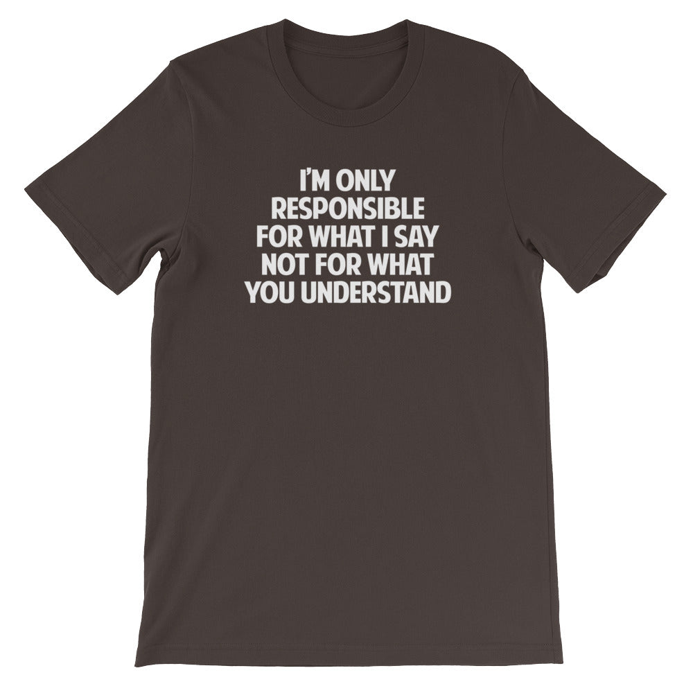 I'm Only Responsible For What I Say Not For What You Understand T-Shirt (Unisex) Hoodie, Sweatshirt | CiraTrend.com (Image 3)