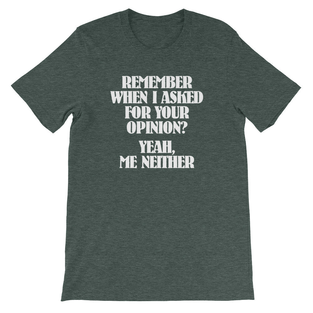 Remember When I Asked For Your Opinion?  Yeah, Me Neither T-Shirt (Unisex) Hoodie, Sweatshirt | CiraTrend.com (Image 5)
