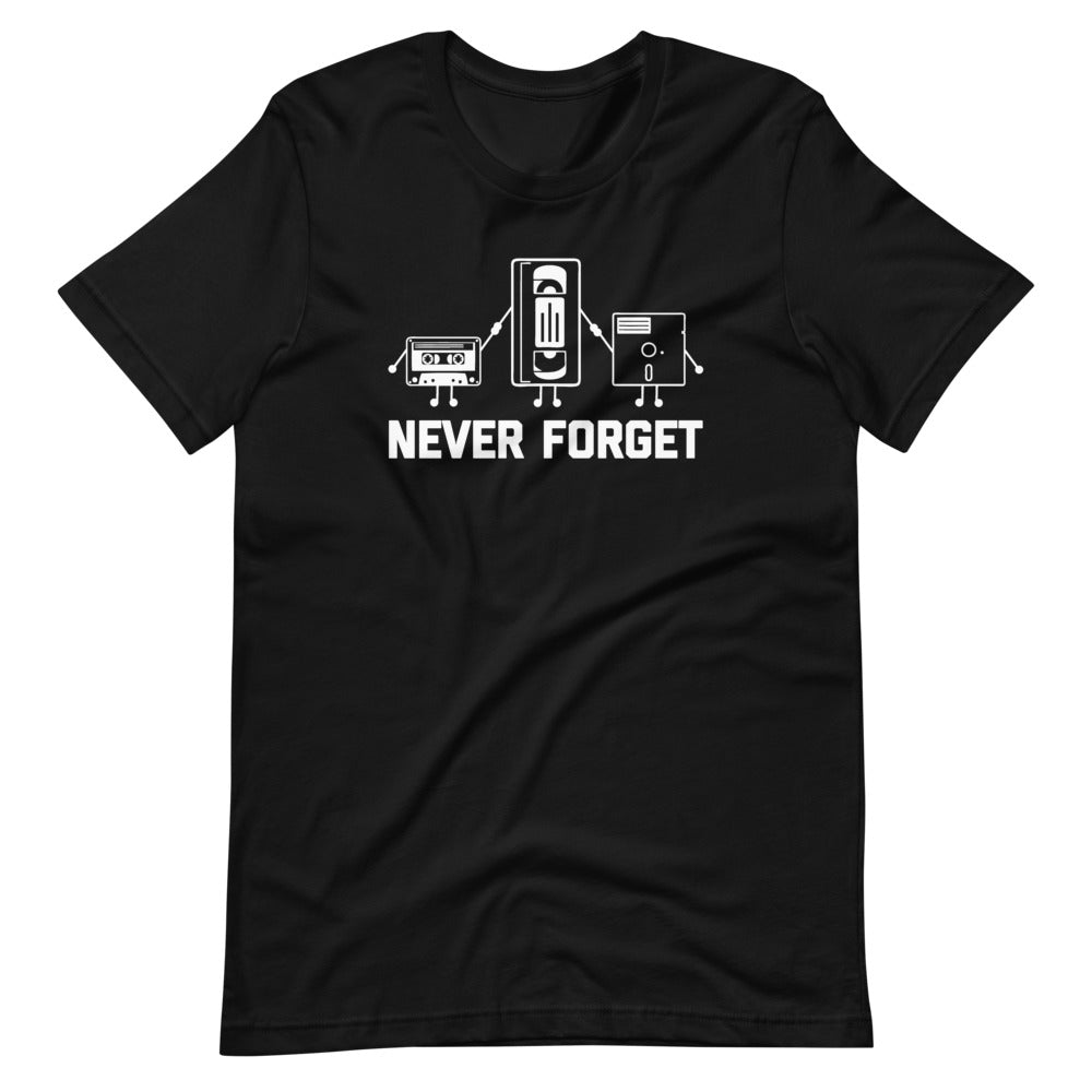 Never Forget (Cassette Tape, VHS, Floppy Disk) T-Shirt (Unisex) Hoodie, Sweatshirt | CiraTrend.com (Image 2)