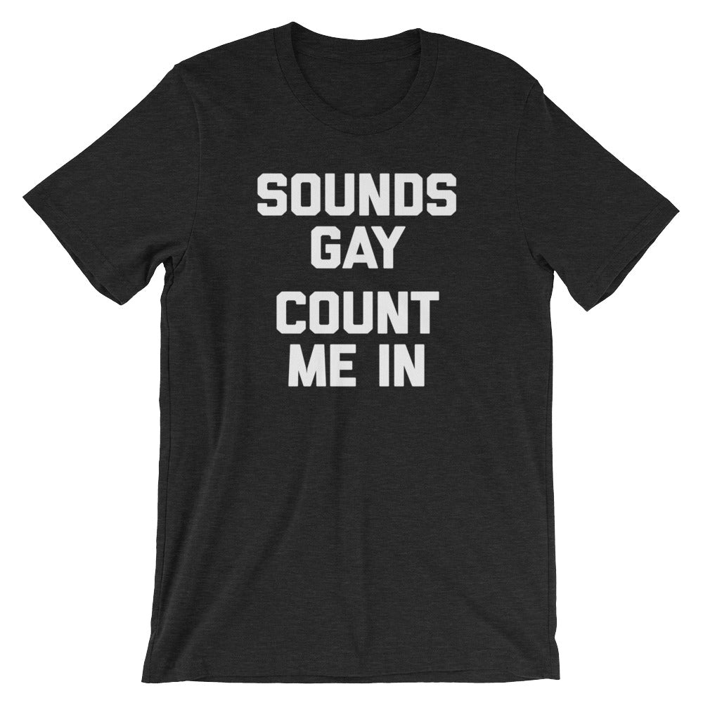Sounds Gay, Count Me In T-Shirt (Unisex) Hoodie, Sweatshirt | CiraTrend.com (Image 4)