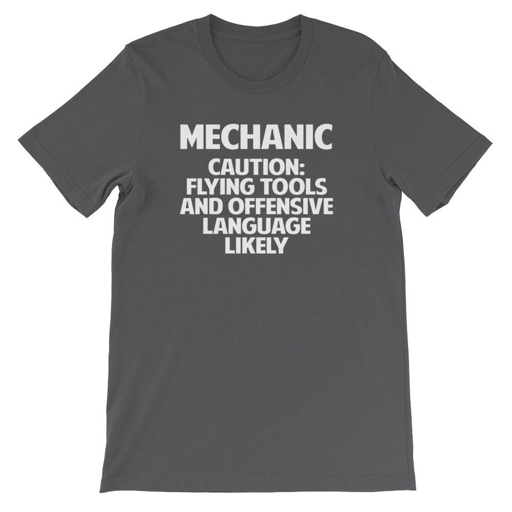 Mechanic (Caution: Flying Tools & Offensive Language Likely) T-Shirt (Unisex) Hoodie, Sweatshirt | CiraTrend.com (Image 1)