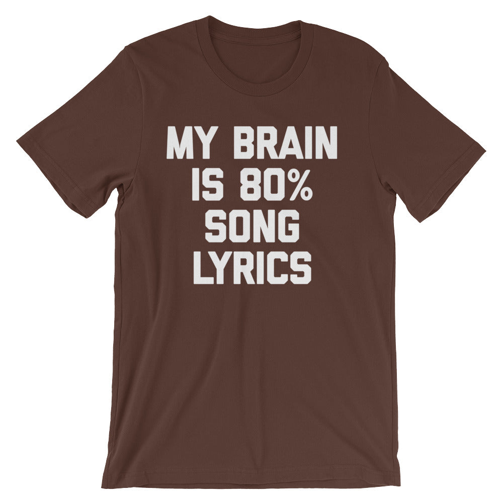 My Brain Is 80% Song Lyrics T-Shirt (Unisex) Hoodie, Sweatshirt | CiraTrend.com (Image 5)