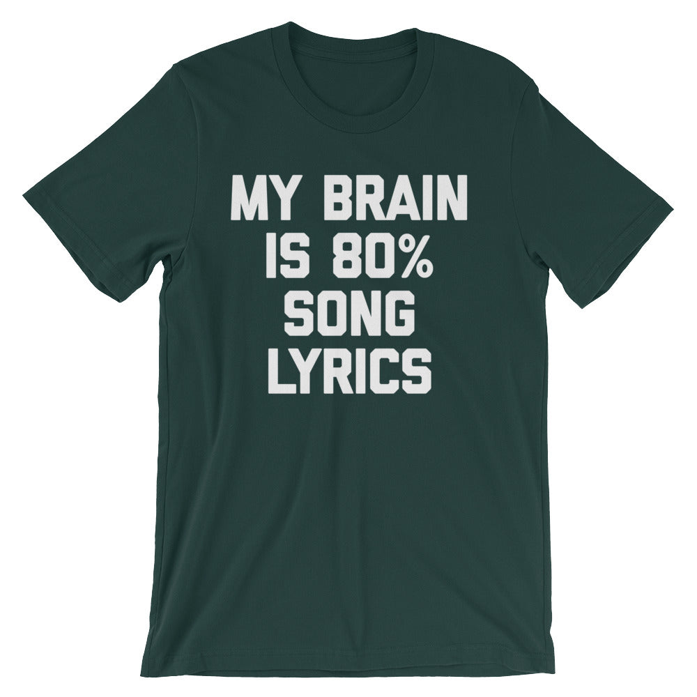 My Brain Is 80% Song Lyrics T-Shirt (Unisex) Hoodie, Sweatshirt | CiraTrend.com (Image 1)
