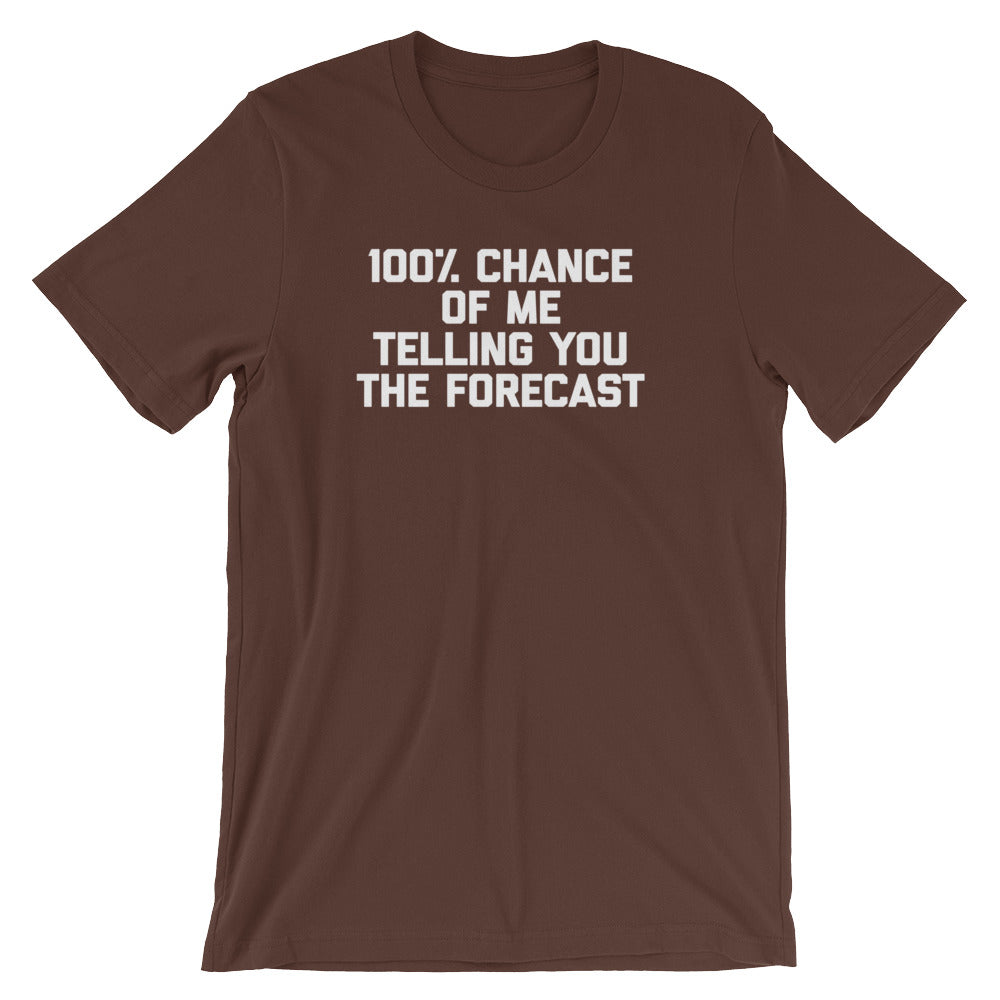 100% Chance Of Me Telling You The Forecast T-Shirt (Unisex) Hoodie, Sweatshirt | CiraTrend.com (Image 3)